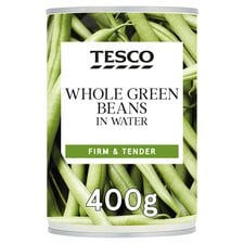 Tesco Whole Green Beans In Water 400G