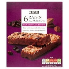 Tesco Raisin Munch Bar 6X32g