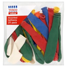 Tesco Assorted Balloons 25 Pack