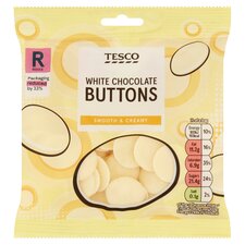 Tesco White Chocolate Buttons 70G