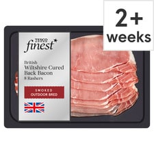 Tesco Finest Smoked Wiltshire Cured Back Bacon 8 Pack 240G