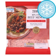 Tesco 10% Fat Minced Beef 500G