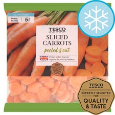 Tesco Sliced Carrots Peeled & Cut 1Kg