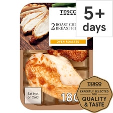 Tesco 2 Roast Cooked Chicken Breast Fillets 245 G