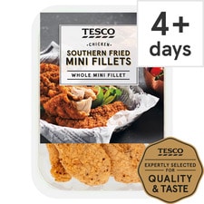 Tesco Southern Fried Breaded Chicken Mini Fillets 305G