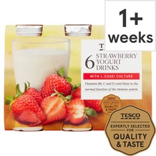 Tesco Strawberry Yogurt Drink 6 X100g