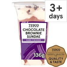 Tesco Chocolate Brownie Sundae 136G