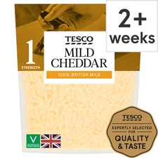 Tesco British Mild Grated Cheddar Cheese 250 G