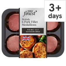 Tesco Finest British Pork Fillet Medallions 300G