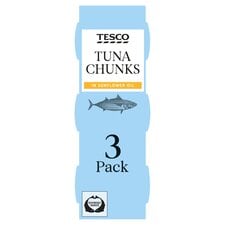 Tesco Tuna Chunks In Oil 3 X 80G