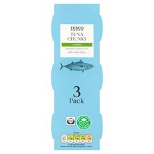 Tesco Tuna Chunks In Brine 3X80g