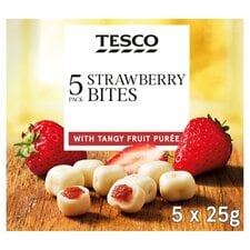 Tesco Yogurt Coated Strawberry Fruit Bites 125G