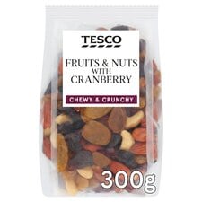 Tesco Fruit & Nut Mix With Cranberry 300G