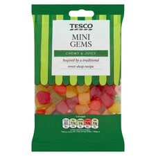 Tesco Mini Gems Sweets 200G