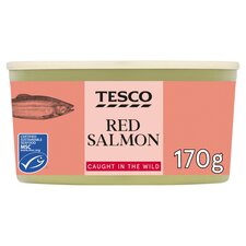 Tesco Skinless Boneless Wild Pacific Red Salmon 170G
