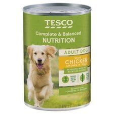 Tesco Chunks In Jelly Chicken Tinned Dog Food 400G