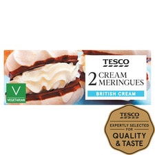 Tesco Fresh Cream Meringues 2 Pack