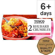 Tesco Rhubarb Crumbles 2 Pack, 270 G