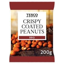 Tesco Bbq Flavoured Coated Peanuts 200G