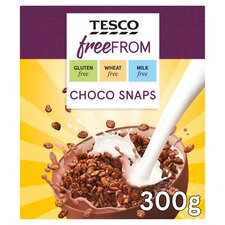 Tesco Free From Choco Snaps Cereal 300G