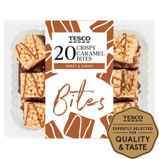 Tesco Crispy Caramel Bites 20 Pack