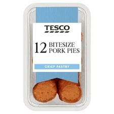 Tesco 12 Bitesize Pork Pies 300G