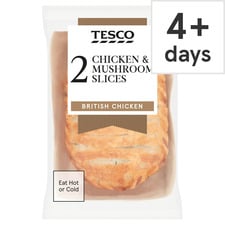 Tesco 2 Chicken & Mushroom Slices 300G