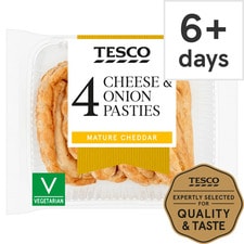 Tesco 4 Cheese & Onion Pasties 520G