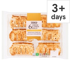 Tesco 6 Cheese & Onion Rolls 360G