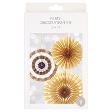 Party Decoration Kit 3 Pack Gold