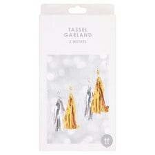 Gold & Silver Tassel Garland 2 Metre