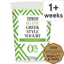 Tesco 0% Fat Greek Style Yogurt 500G