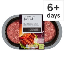 Tesco Finest 4 British Beef Steak Burgers 454G