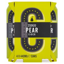 Tesco Pear Cider 4X440ml Can