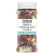 Tesco Triple Chocolate Curls 30G