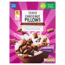 Tesco Pillows Choco-Nut Cereal 375G