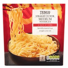 Tesco Straight To Wok Medium Noodles 300G