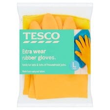 Tesco Extra Wear Rubber Gloves 1 Large