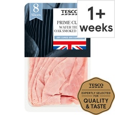 Tesco British Pork Wafer Thin Oak Smoked Ham 125G