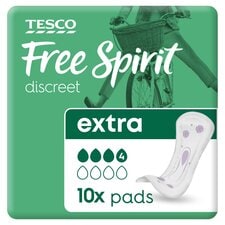 Tesco Free Spirit Extra Pads 10 Pack