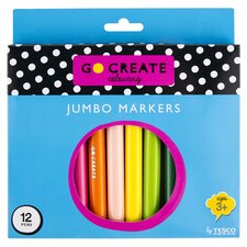 Tesco Go Create Jumbo Markers 12 Pack