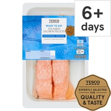 Tesco Steamed Salmon Fillets 180G