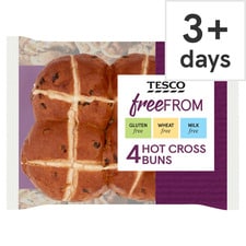 Tesco Fresh Free From Hot Cross Buns 4 Pack