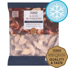 Tesco Frozen Sliced Mushrooms 500G