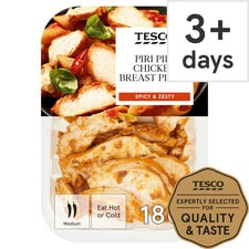 Tesco Piri Piri Cooked Chicken Breast Pieces 180G