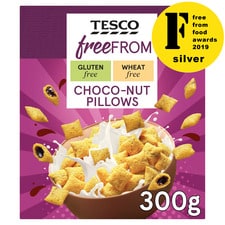 Tesco Free From Choco-Nut Pillows 300G