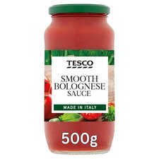 Tesco Bolognese Pasta Sauce Smooth 500G