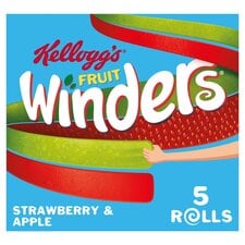 Kellogg's Fruit Winders Doubles Strawberry & Apple Snack Rolls 5x17g