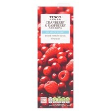 Tesco No Added Sugar Cranberry Raspberry Juice Drink 1 Litre