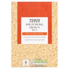 Tesco Easy Cook Brown Rice Boil In Bag 4 Pack 500G